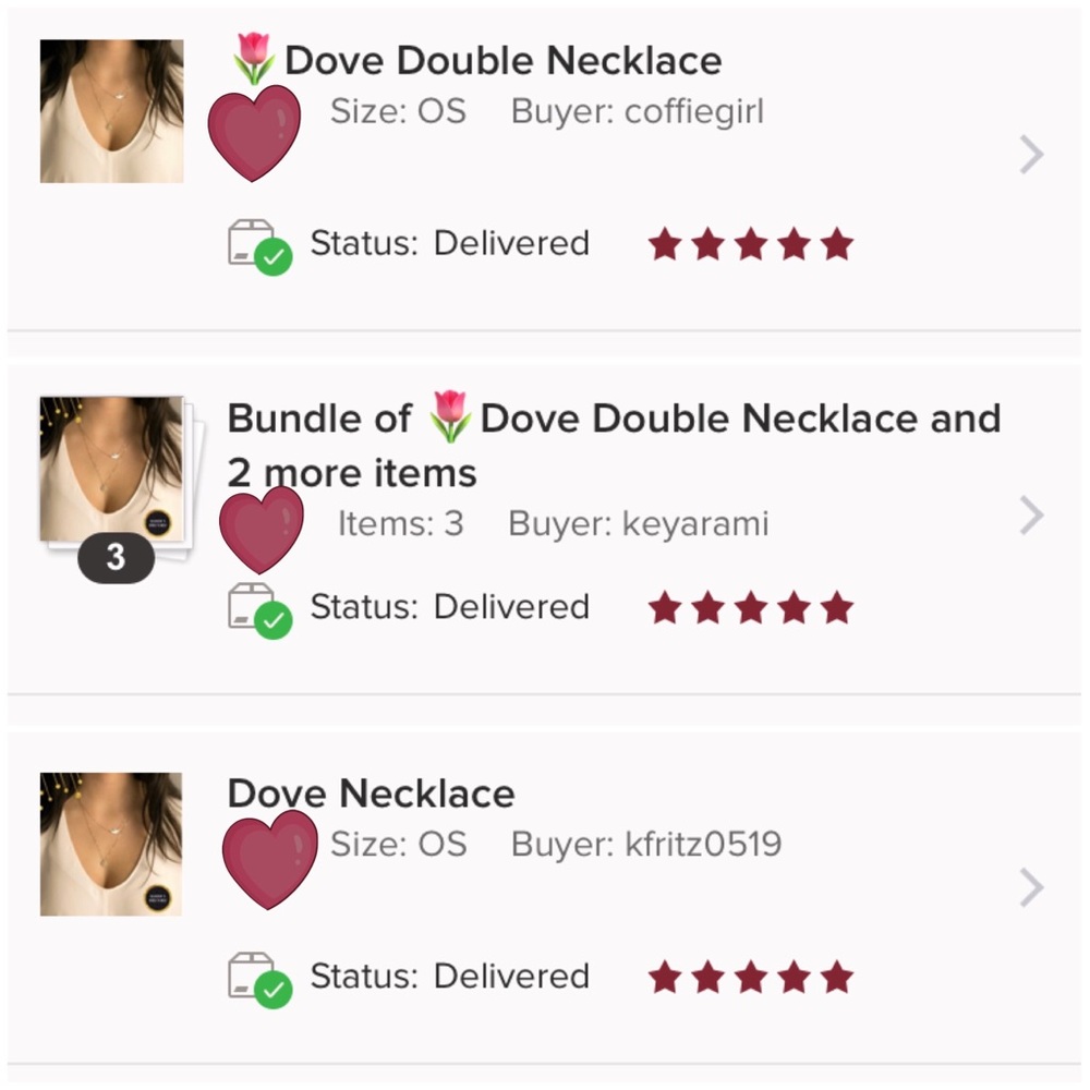 DOVE ♡ Layered Necklace GIFT - Picture 4 of 5